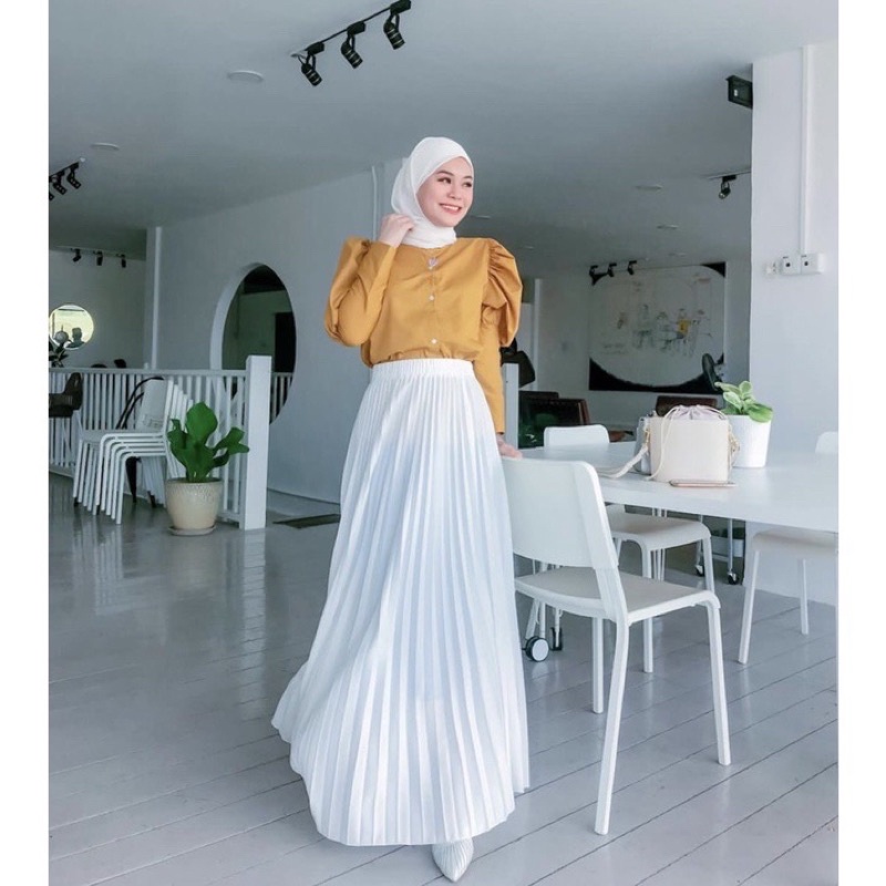 PLEATED SKIRT – ASH PURPLE – DLARAAISHAH