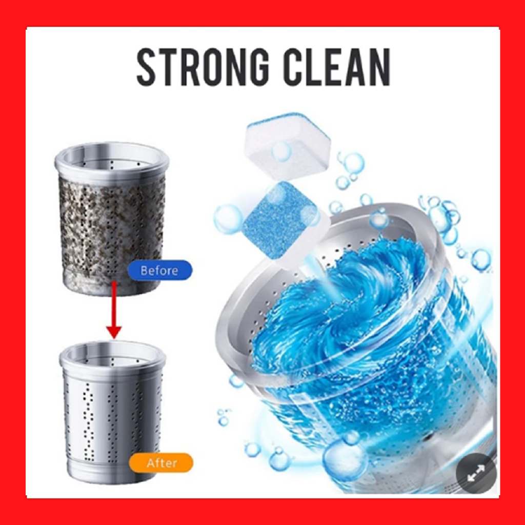 FastDissolving Washing Machine Drum Cleaner Tablet [ 12pcs per Box