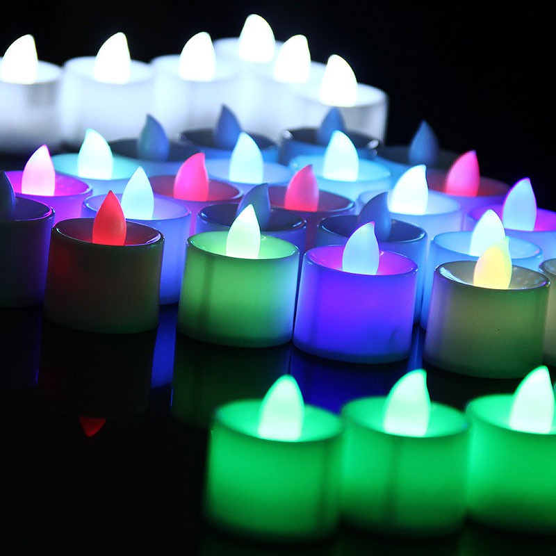 Romantic Smokeless LED Candle Light Button Battery Flameless Lampu Home Birthday Party Decoration