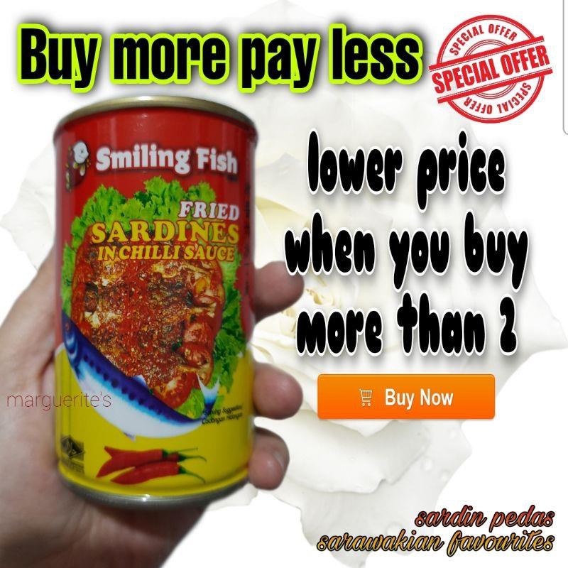 Sardines Smiling Fish Fried Sardin In Chilli Sauce 155g Ready Stock Shopee Malaysia