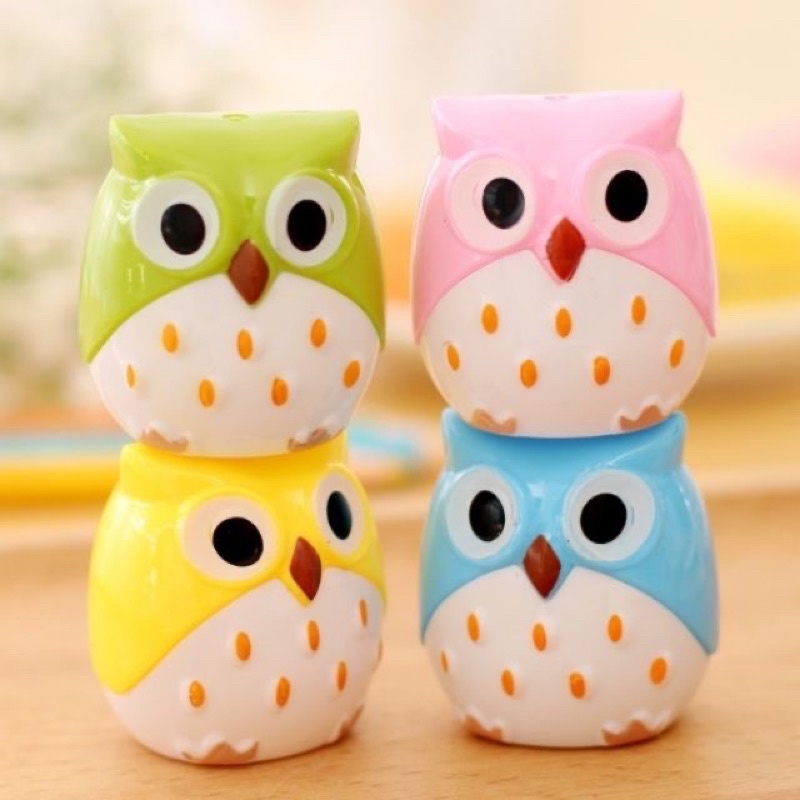 Cute Kawaii Pattern Design Sharpener Pencil Two Hole Owl (Upd 25.9.22)