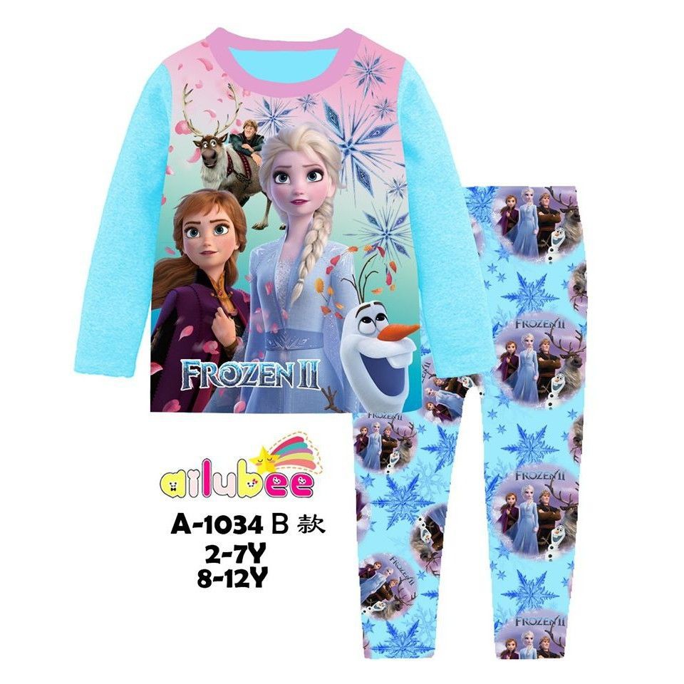 Ailubee Frozen  2 A1034 Long Sleeve Pyjamas Sleepwear 