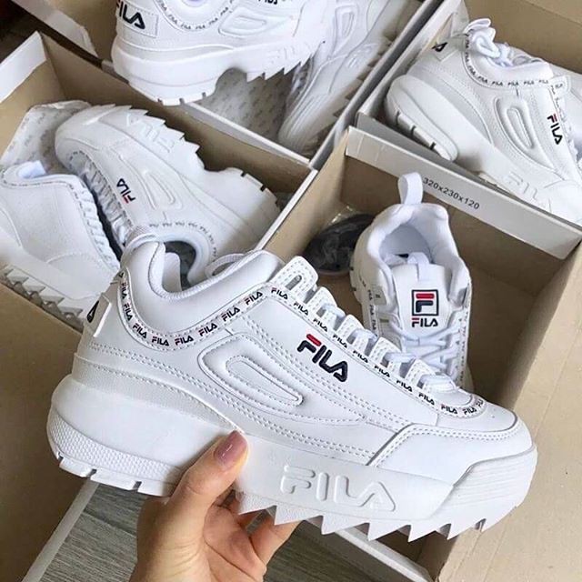 fila yellow taped logo disruptor 2 premium trainers