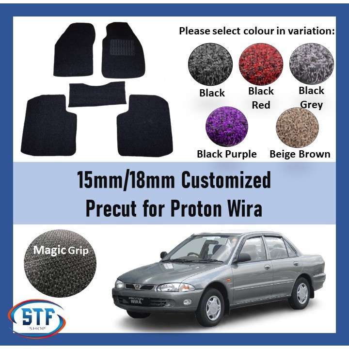 Aksesori Auto Proton Wira Aeroback Oem Precut Pvc Carpet Coilmat Karpet Magic Grip Full Car 15mm 18mm Shopee Malaysia