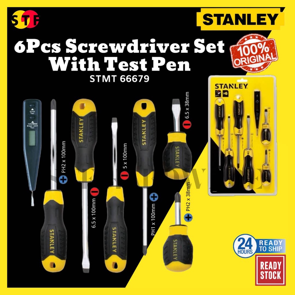 Stanley STMT66679 6pcs Stanley Screwdriver Set Digital FREE Stanley ...