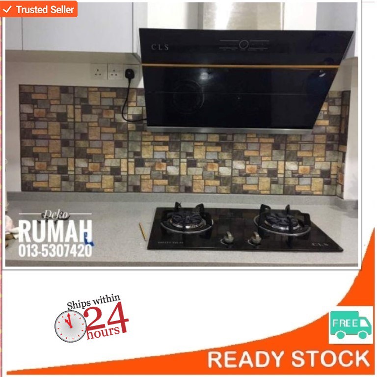 Ready Stock Plastic Wall Sticker For Kitchen 2 Murah