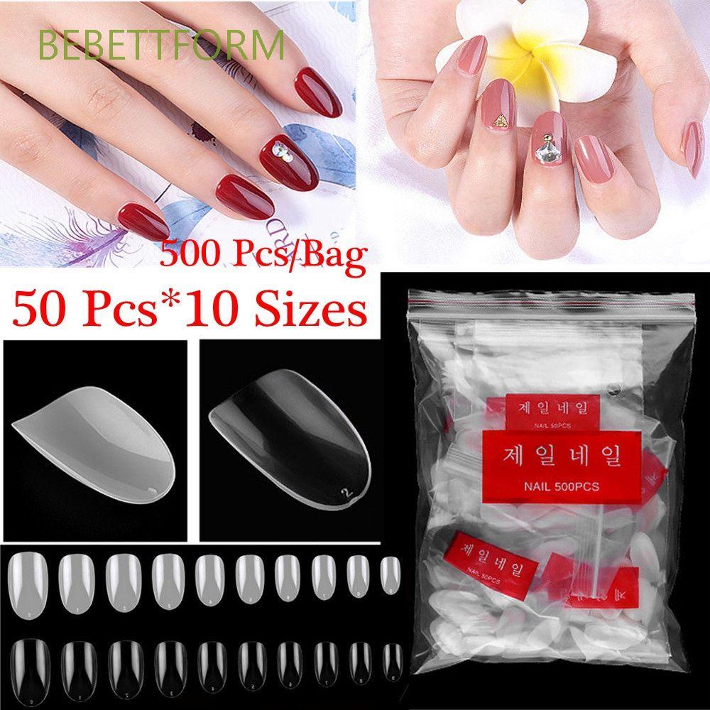 Coffin Acrylic Nails Clear Fake Nail Coffin Shape Long Half Cover Nails  Coffin Shaped Ballerina Nails Tips, Diy Nail Salon Art 10 Size 500pcs With  Box Beauty Personal Care Temu | Fake