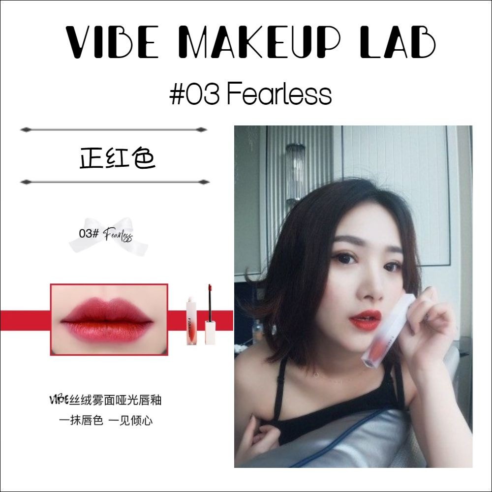 Vibe Makeup Lab Lip Gloss 唇釉3 Fearless 正红色 Shopee Malaysia
