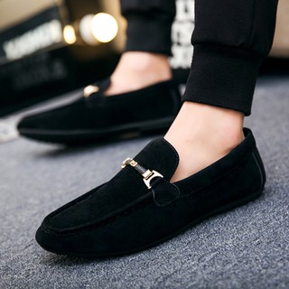 【READY STOCK】Men's Leather Driving Shoes Fashion Casual Slip-Ons Loafers