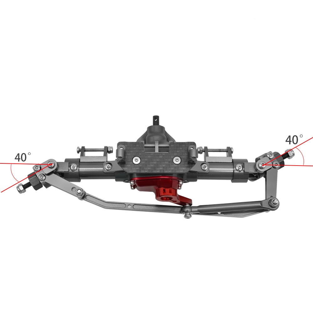 Cnc Alluminio Fai Da Te Aggiornamento Accessori Set Completo Fit Per Scx10 4x4 110 Rc Car Crawler Accs Pezzi Di Ricambio Asse Anteriore