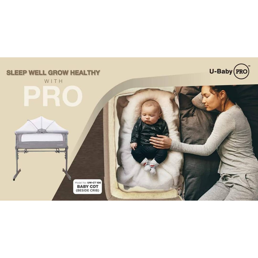 U Baby Pro Baby Cot Beside Crib Shopee Malaysia