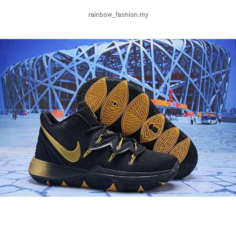 kyrie 5 black and gold