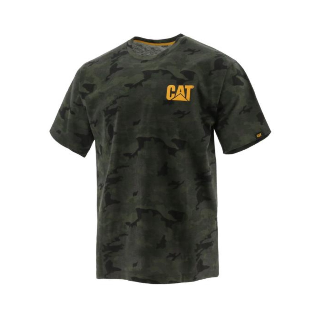 Caterpillar Men's TRADEMARK Tee - Night Camo (W05324-11790) Short Sleeves T-Shirt | Casual Streetwear