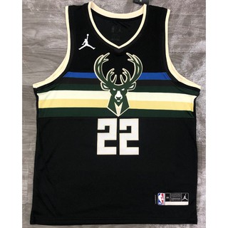 【hot pressed】NBA jersey Milwaukee Bucks 22# MIDDLETON 2021 season jordan logo and other styles sports basketball jersey