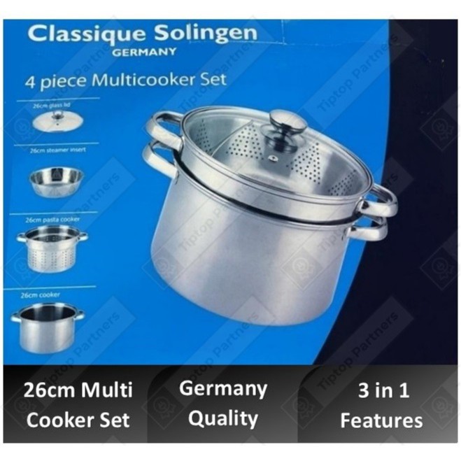 Classique Solingen 4 Piece Multicooker Set 26cm (Germany Quality) 3