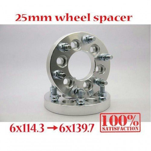 2Pcs Wheel Spacer 25mm 6x114.3 to 6x139.7 Nissan Navara D40 NP300 D23 Pathfinder R51