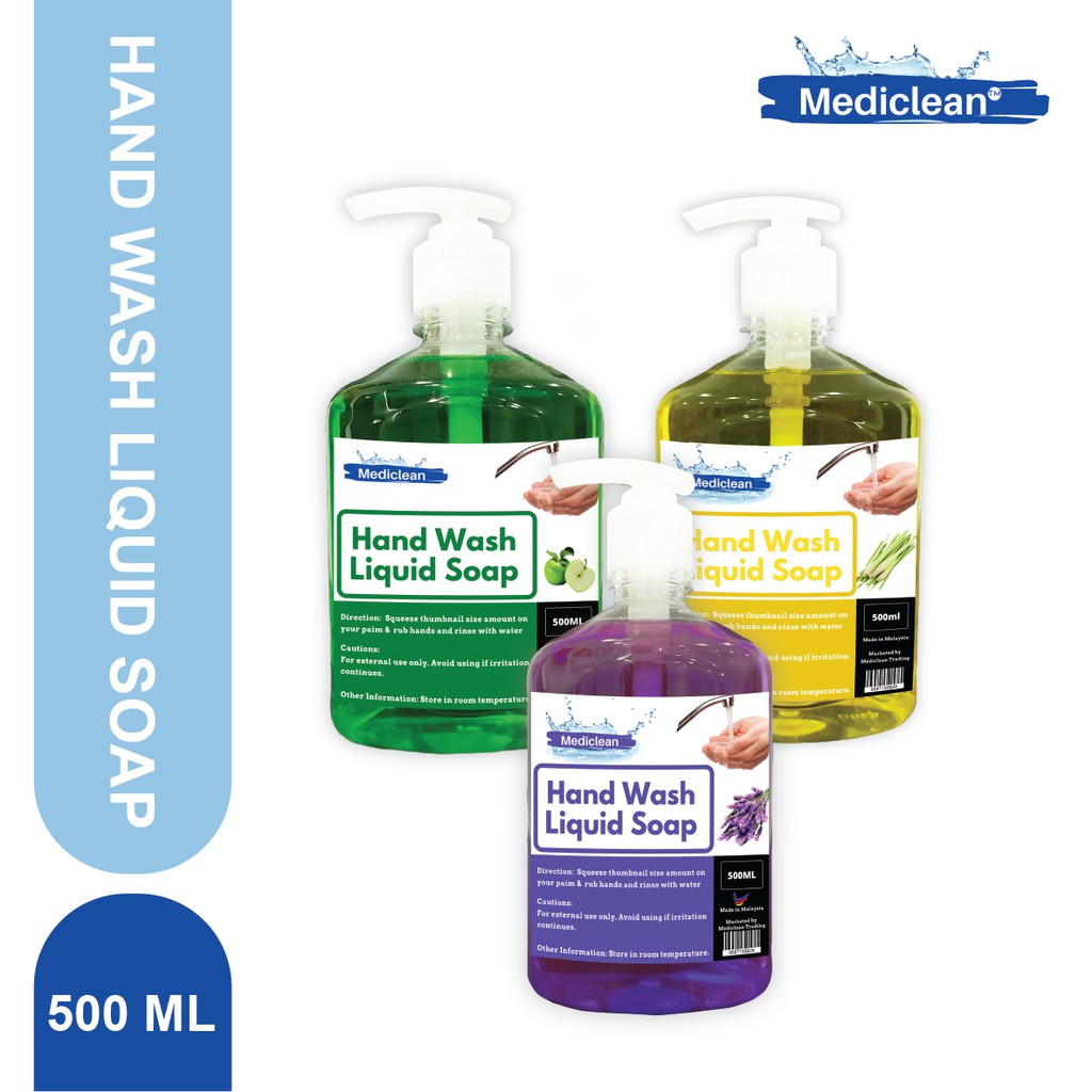 Mediclean Hand Wash Liquid Soap 500ml X 1 Unit Shopee Malaysia