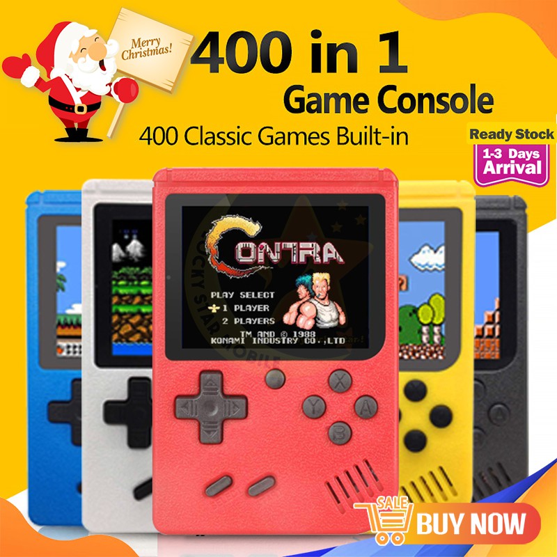 Mini 400 in 1 Game Console Retro FC Handheld Gameboy Mini Game Machine Gaming Konsol permainan tangan AV Out TV Gamebox