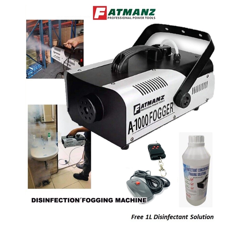 FATMANZ Fogging Machine Disinfectant 1000W Fogger Gun Smoke Fog Sanitizer liquid car Fogger