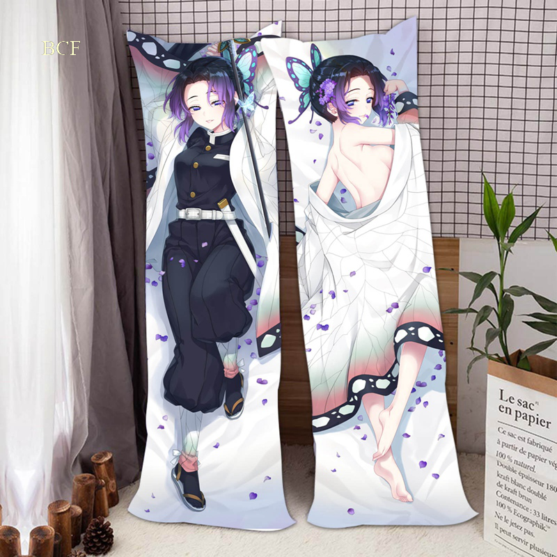 Demon Slayer Kochou Shinobu Dakimakura Cover Hugging Anime Fullbody Pillowcase Kimetsu No Yaiba