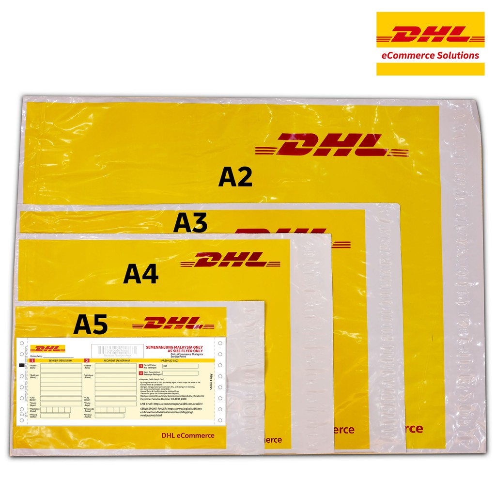 Dhl Ecommerce Prepaid A3 Size 10 Pcs Pack Shopee Malaysia