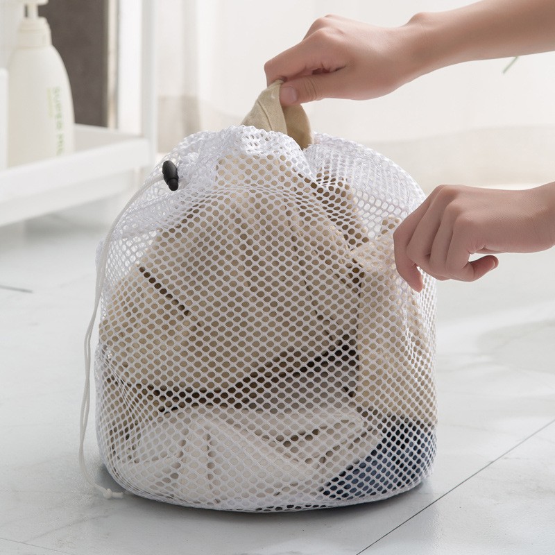 Drawstring laundry bag Special bag for machine washing with coarse mesh ...
