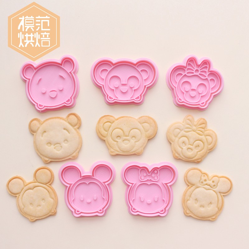 Disney Tsum Tsum Japanese Cookie 3D Mold 2pcs From JAPAN 