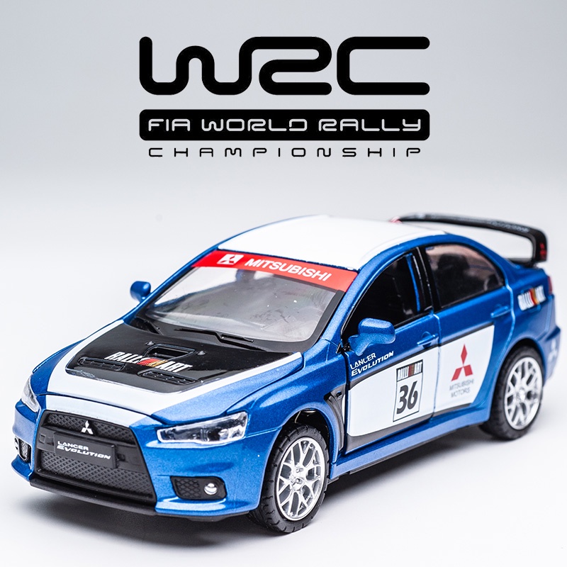 CCA 1:32 MITSUBISHI LANCER EVOLUTION WRC RALLY Track Racing Edition Car Models Alloy Diecast Toy Vehicle Doors Openable Auto Truck With Sound and Light