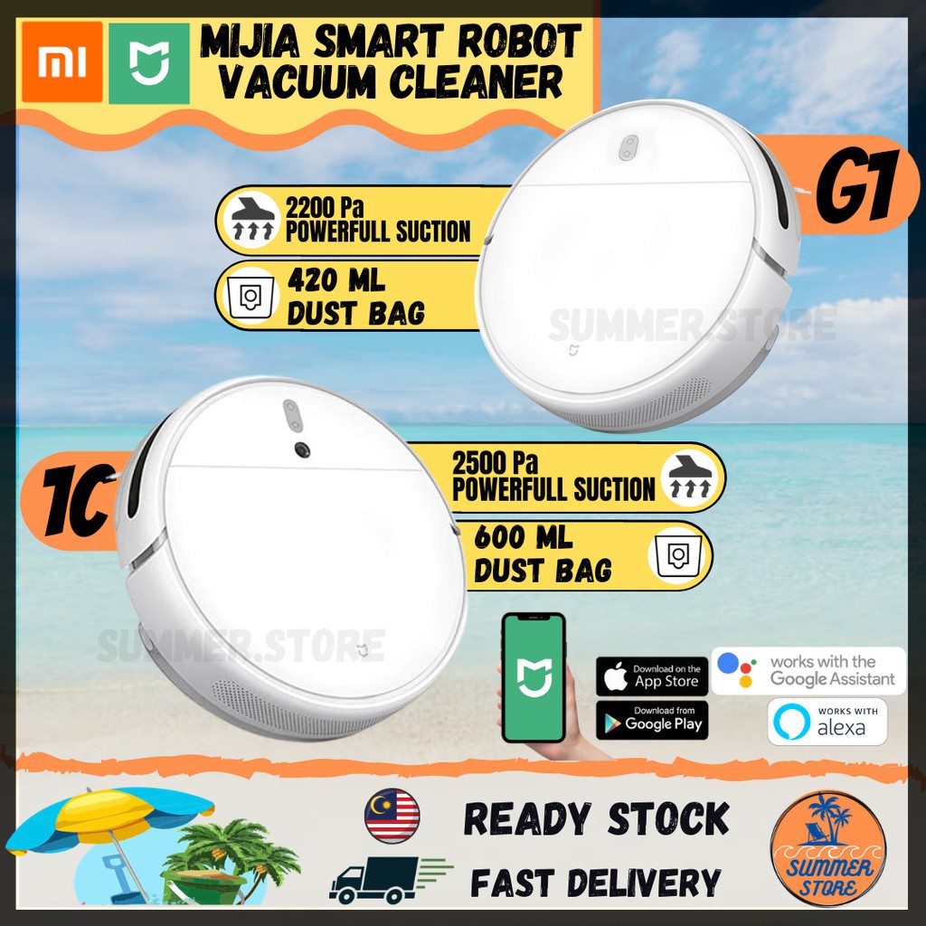 Robot vacuum cleaner mop mop lantai 🌟 Global 🌟 Xiaomi Mi Smart Robot