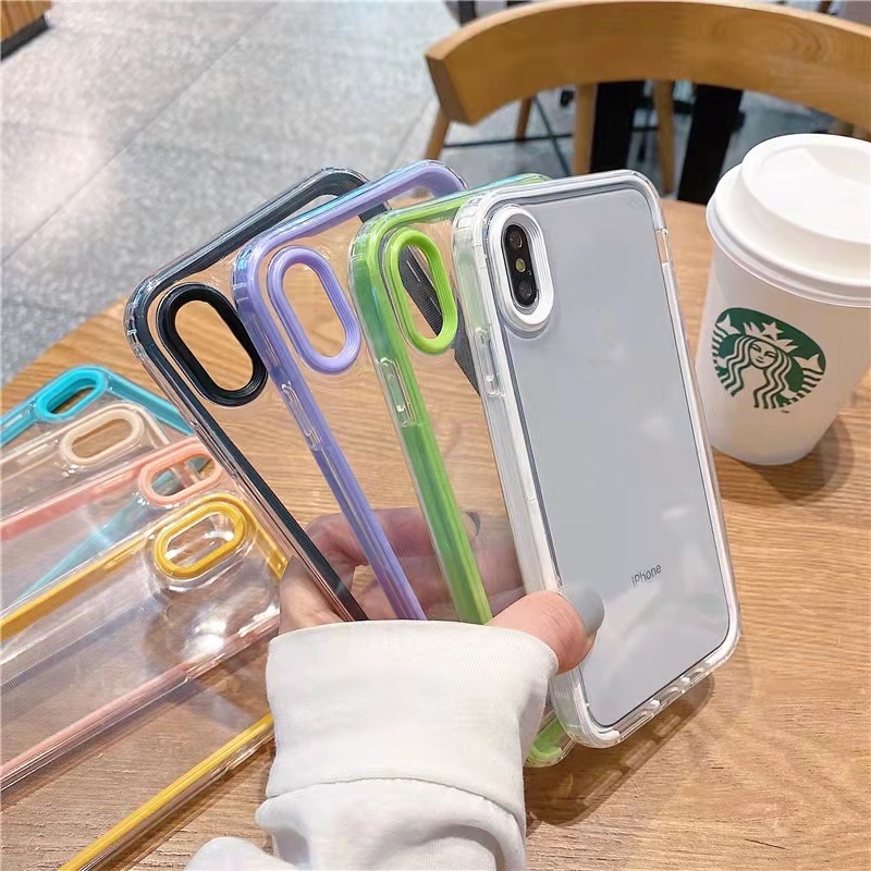 Casing for IPhone 6 6S 7 8 6PLUS 6SPLUS 7PLUS 8PLUS X XS XS MAX XR 2022 New Design Transparent Three-in-one Full Protection Soft Silicon Shockproof TPU Transparent Phone Cover