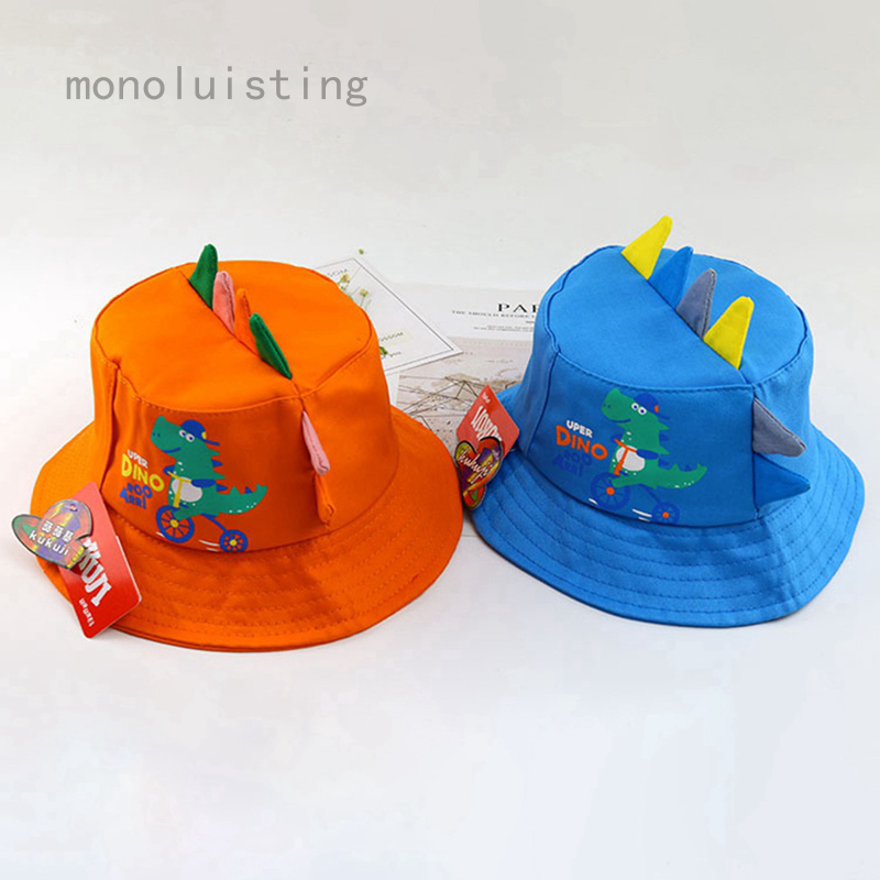 1x Spring Summer Baby Lovely Cartoon Dinosaur Bucket Hats Kids Boys Girls Outdoor Sun Hat Shopee Malaysia - yellow dino hat roblox
