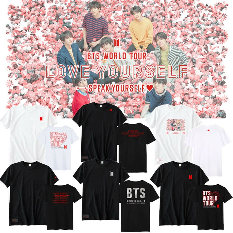 Korean Kpop Bts Bangtan Boys T Shirt Love Speak Yourself Concert T Shirt Casual Tee Jk Rm Jimin Tops Shopee Malaysia - t shirt bangtan sonyeondan bts roblox