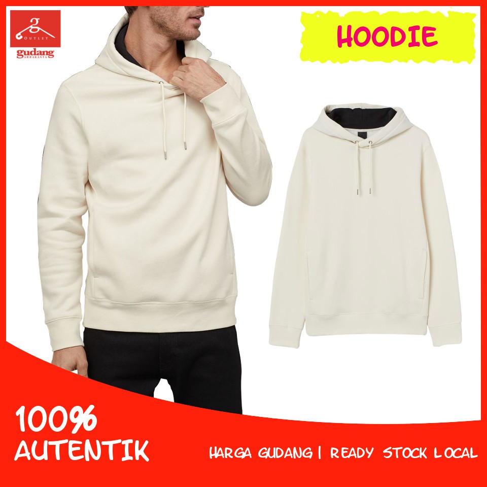 h&m cream hoodie