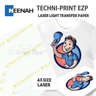 "NEENAH TECHNI-PRINT EZP" LASER TRANSFER FOR WHITE FABRIC A3 Size 50 SHEETS 