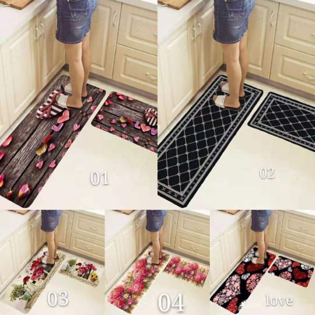 Clear Stock Kitchen Mat Anti Slip 2pcs Set Floor Mat Shopee