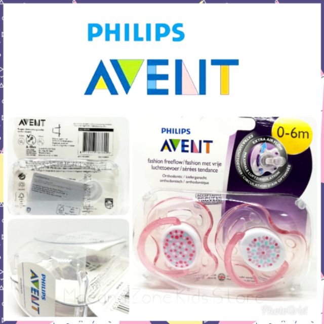 Philips Avent Soother /Pacifier Fashion Freeflow 06m (girls) Shopee