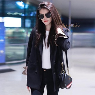 girl in black coat