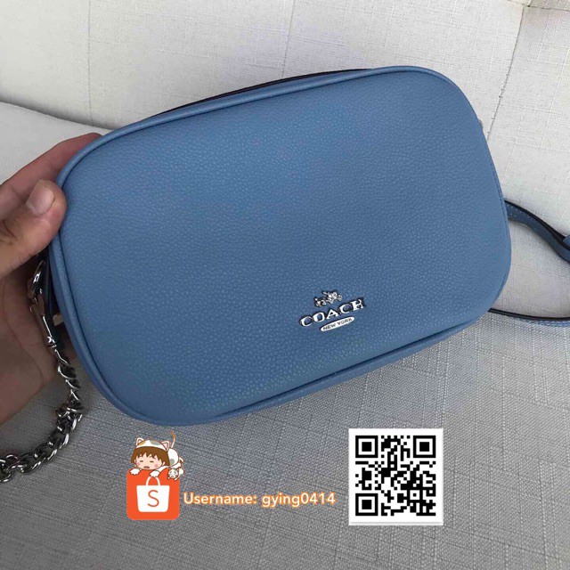 coach blue sling bag