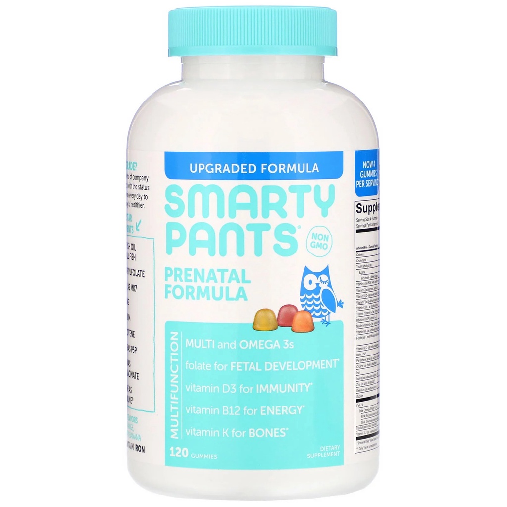 SmartyPants Prenatal Formula 120 Gummies Multi Omega 3s Fetal