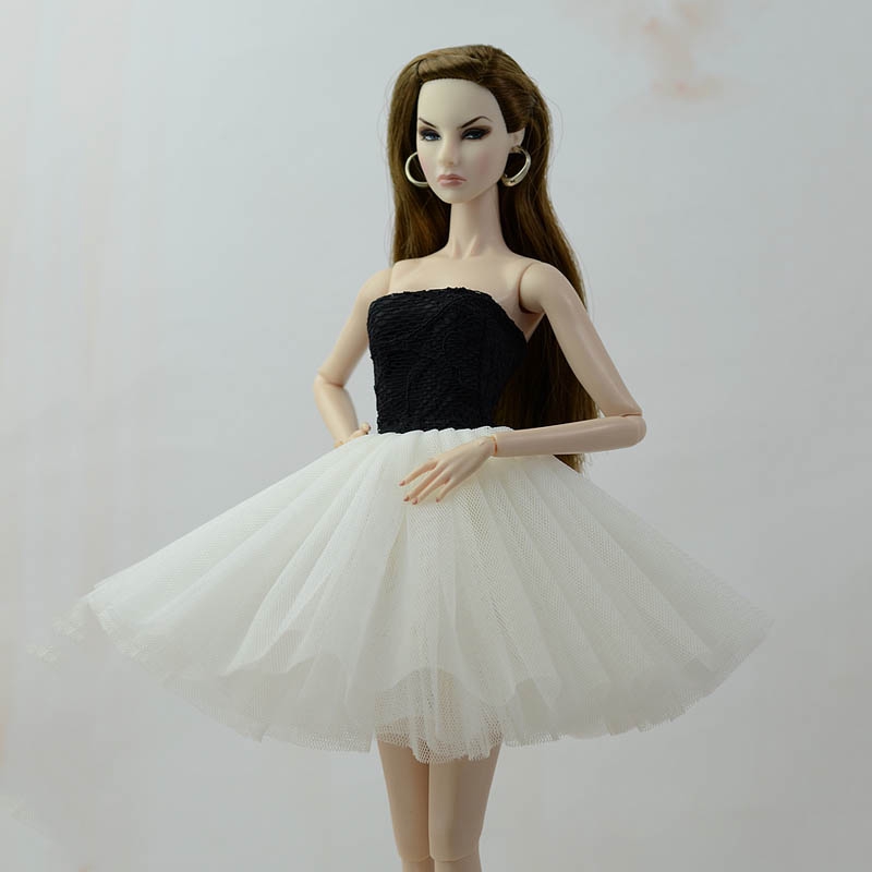 Want FREE SHIPPING? White Satin Chinese Barbie Doll Dress Barbie Doll Clothes Barbie Casual Wear Little Girls Gift' Barbie Evening Wear