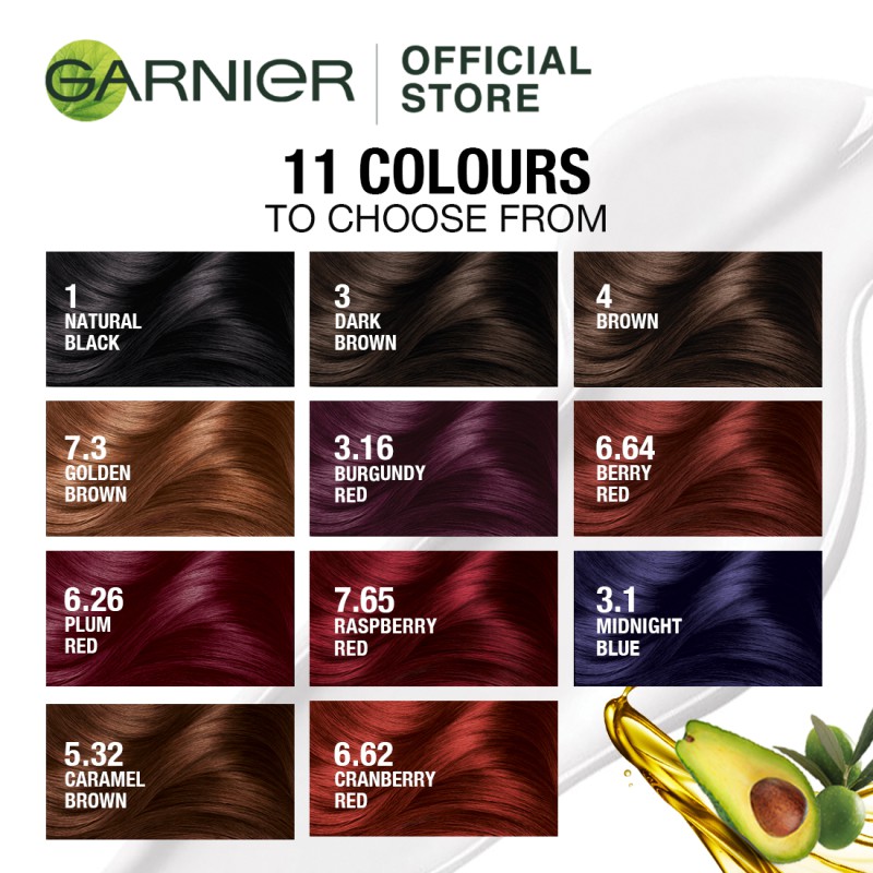 GARNIER ColorNat Cream Hair Color | No Ammonia, Telus Air, 100% Halal  Certified & 3 Natural Oils - Cranberry Red x 2 | Shopee Malaysia