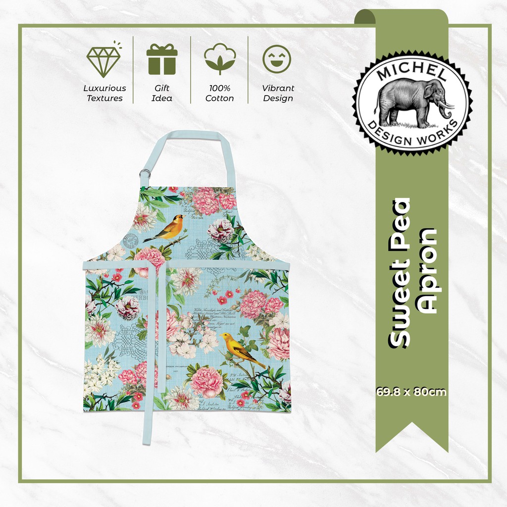 Michel Design Works Chef Aprons / Aprons - Garden Melody | Shopee Malaysia