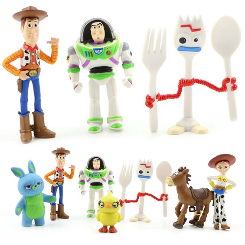 Toy Story 4 Woody Lightyear Rex Alien Forky Buzz Bunny Figure Cake Topper 7pcs Toys Kids Gift Cl Shopee Malaysia - 9 pcs legend of roblox roblox game action figure kids gift cake topper doll toys