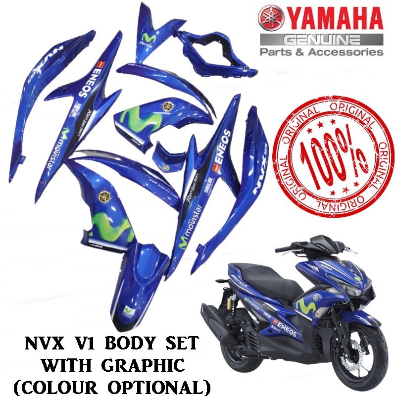 Yamaha Nvx V Original Body Kit With Graphic Siap Tampal Cover Set With Stripe Hly