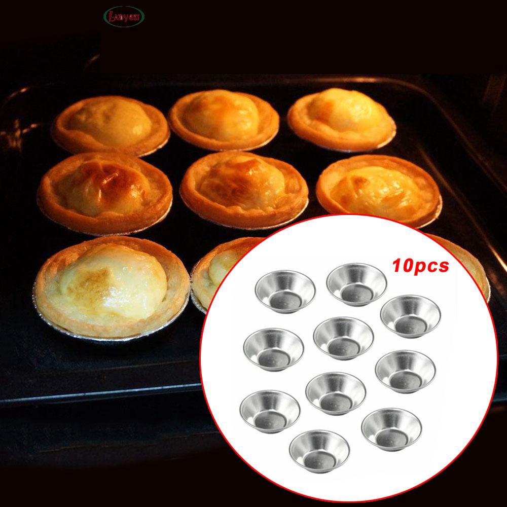 Egg Tart Mold Aluminum Home Tool Reusable Set Nonstick Cookie Pudding