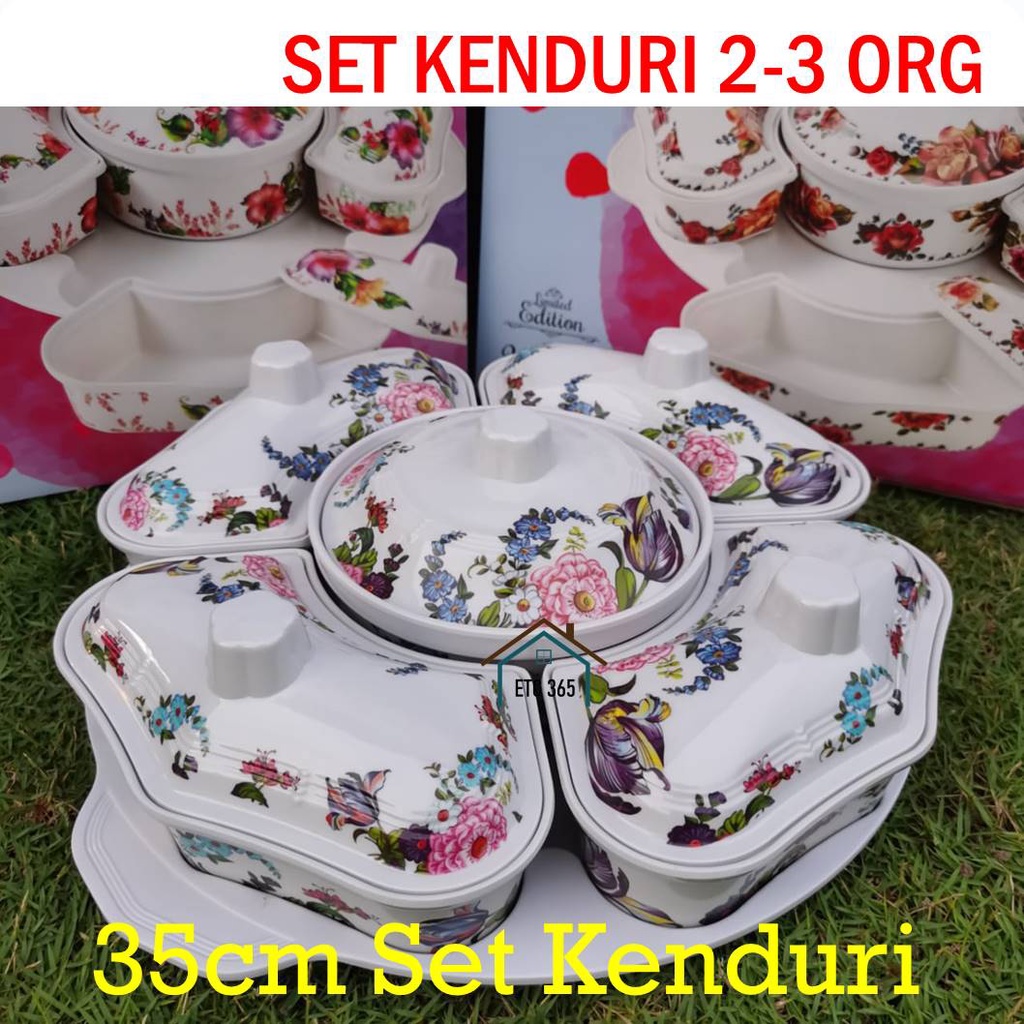 Design Baru Melamine 35CM Buffet Set 11 Pcs Party Serving Set Hidangan Lauk Kenduri Jamuan