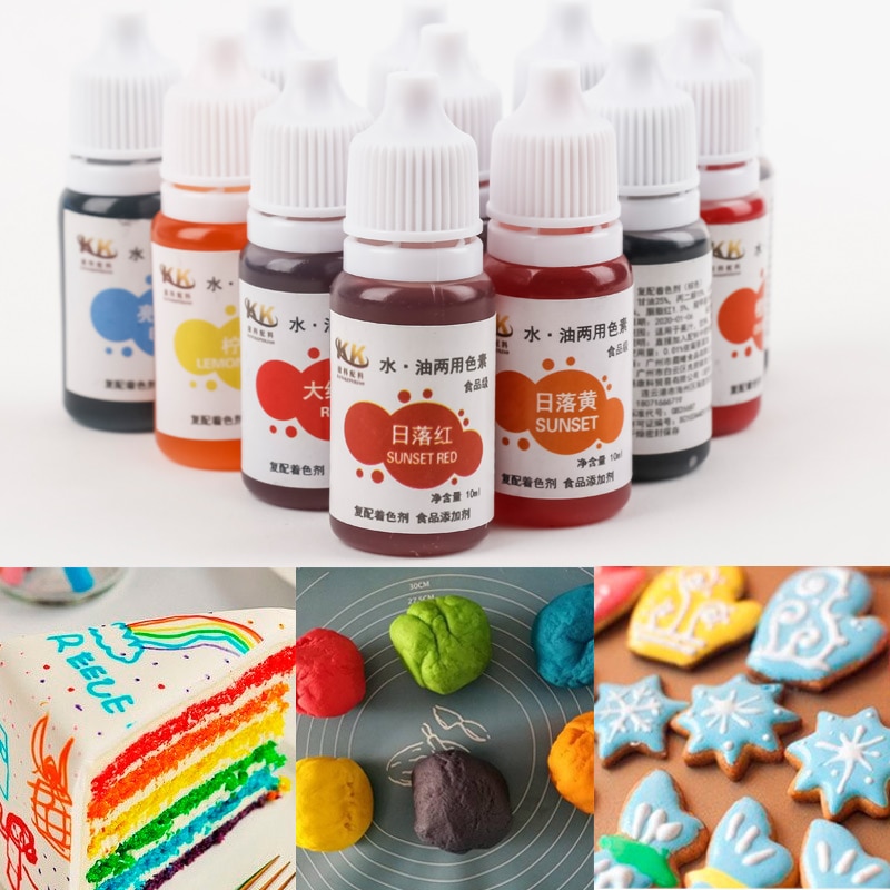 24 Colors Edible Pigment Macaron Cream Food Coloring Colouring Set Ingredients Cake Baking Color Baking Tools食用色素