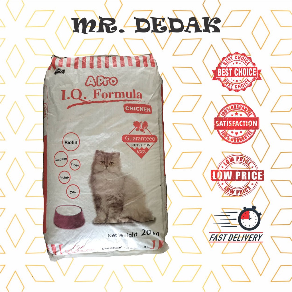 1kg Makanan Kucing Apro I Q Formula Perasa Ayam Makanan Kucing