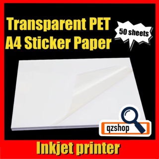 (50 pcs/pack) WATERPROOF Sticker Paper PP Synthetic A4 Label for inkjet ...