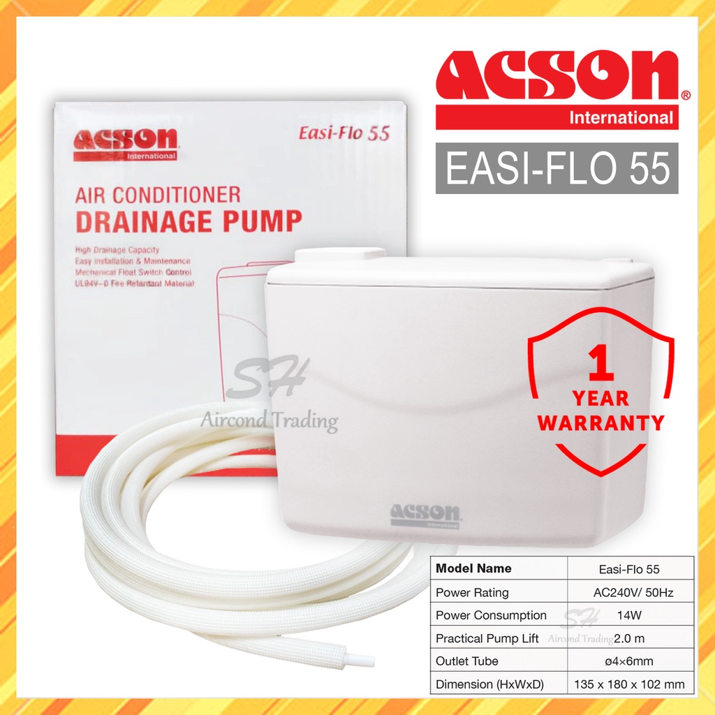 Acson Drainage Pump EasiFlo 55 Air Conditioner Drainage Pump Water